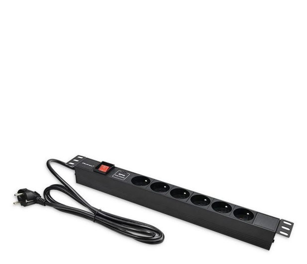 QOLTEC  PDU do RACK 19" | 1U | 16A | 6xFRENCH | 1.8m 54600 - 1257491 - zdjęcie